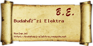 Budaházi Elektra névjegykártya